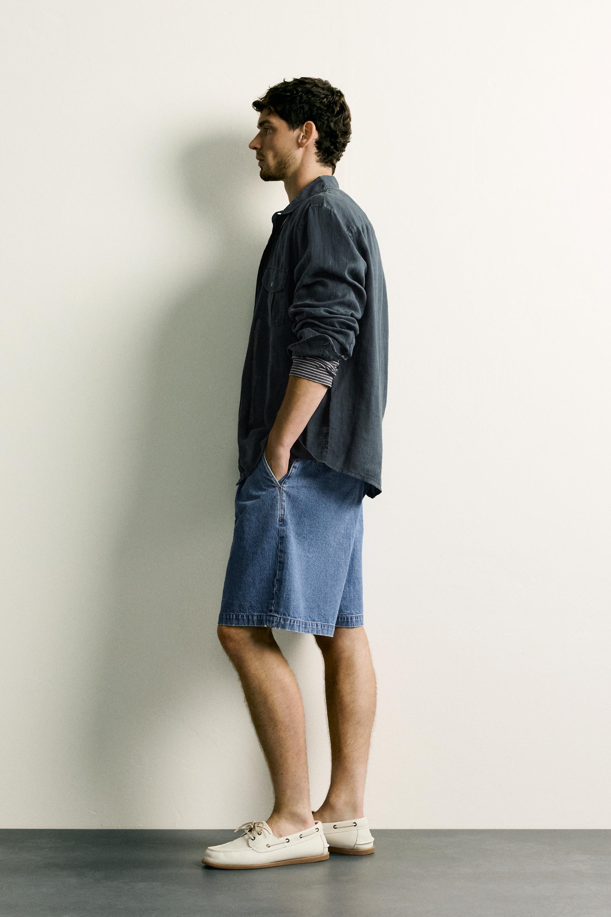 RELAXED FIT 100% LINEN SHIRT